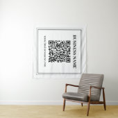 Tenture Créer un code QR scannable | Noir & Blanc (En situation (horizontale))