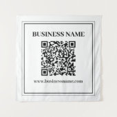 Tenture Créer un code QR scannable | Noir & Blanc (Devant)