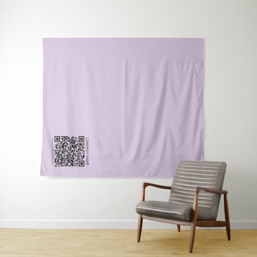 Tenture Créer un code QR | Violet lavande pâle (En situation (horizontale))