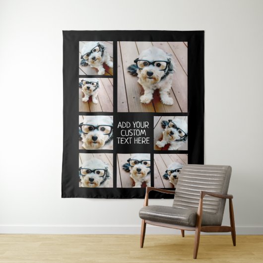 Tenture Créer un collage photo personnalisé avec 8 photos  (En situation)