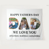 Tenture Créez votre propre collage photo 3 Happy Fête des (Devant (Horizontal))