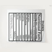 Tenture Créez votre propre Fête des pères de données nutri (Devant (Horizontal))