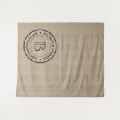 Tenture Créez votre propre logo Burlap Anniversaire Monogr (Devant (Horizontal))