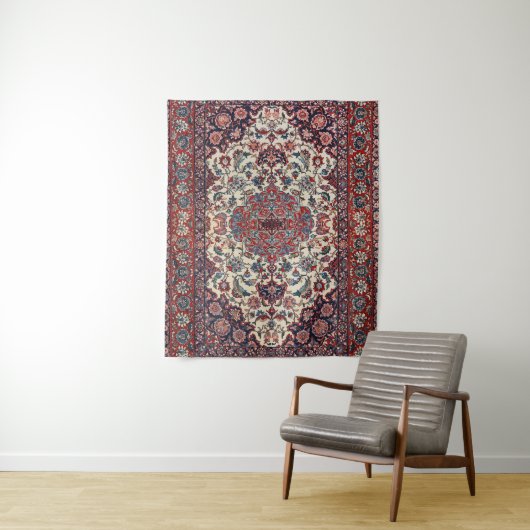 Tenture Crème bleu perse  (En situation)