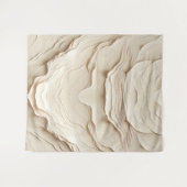 Tenture Crème d'ivoire aspect naturel texturé bohème (Devant (Horizontal))