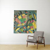 Tenture Crème glacée colorée pop fruits (En situation (horizontale))