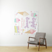 Tenture Crème glacée et gâteau Huit est doux 8e anniversai (En situation (horizontale))