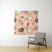 Tenture Crème glacée mignonne & Lollipopes : sans couture (En situation (horizontale))