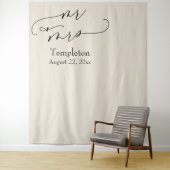 Tenture Crème M & Mme Simple Gauche Aligné Fond photo (En situation)