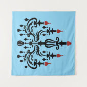 Tenture "Crimson Flames & Gothic Grace" (Devant (Horizontal))