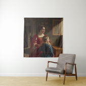 Tenture Crimson & Sapphire Whispers : Mère victorienne et (En situation)