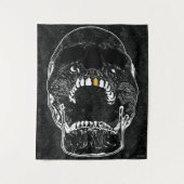 Tenture Cris Homme Gold Tooth Crâne (Devant)