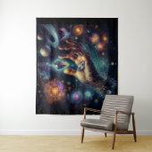 Tenture Cristal céleste dans la spacy Palm Galaxy (En situation)