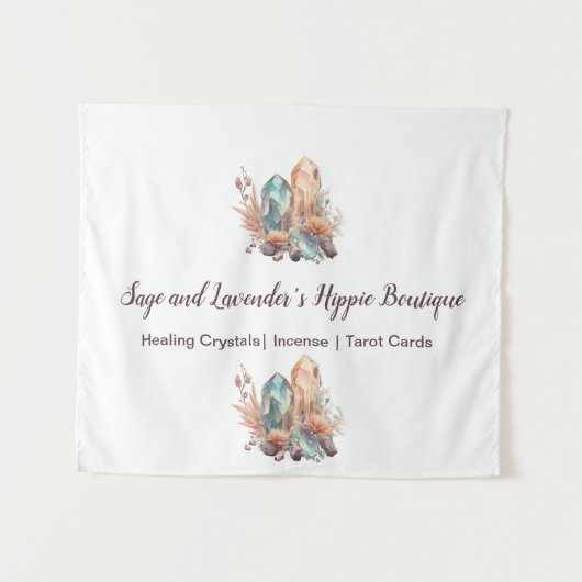Tenture Cristaux et fleurs (Devant (Horizontal))