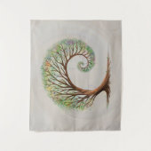 Tenture Croissance éternelle - Golden Ratio Arbre Spiral (Devant)