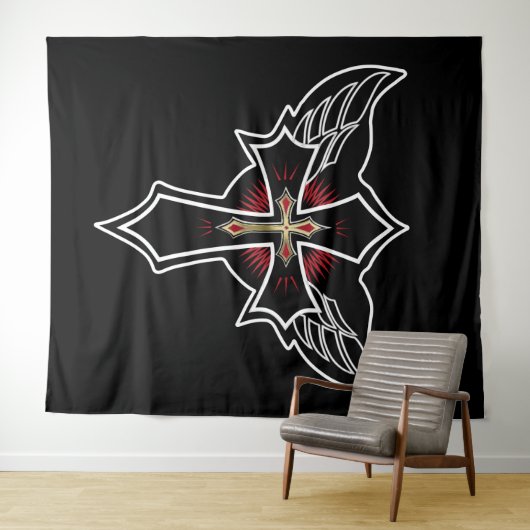 Tenture Croix chrétienne (En situation (horizontale))