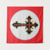 Tenture Croix chrétienne dorée (Devant (Horizontal))