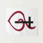 Tenture Croix chrétienne simple (Devant (Horizontal))