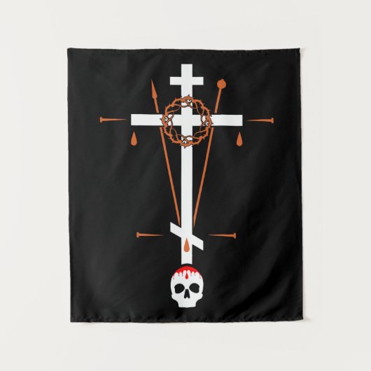 Tenture Croix de Golgotha Kenosis orthodoxe (Devant)