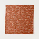 Tenture Croquis Champignons : Arrière - plan mignon sans c (Devant (Horizontal))