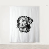 Tenture Croquis en tête de canine (Devant)