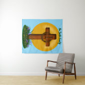 Tenture Cross and Crown of Thorns (En situation (horizontale))