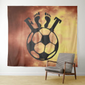 Tenture - Crowned Goal – Royal Passion for Footbal (En situation (horizontale))