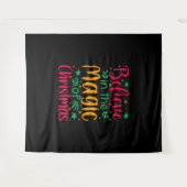 Tenture Croyez en la magie de Noël Joyeux Noël (Devant (Horizontal))