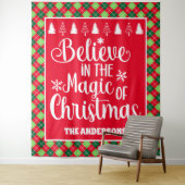 Tenture Croyez En La Magie Des Jacquards De Noël (En situation)