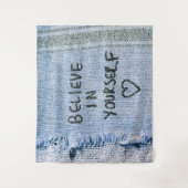 Tenture Croyez en vous Blue Denim Motivational (Devant)