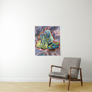 Tenture Crystal Gemstone Rocks Art Abstrait coloré