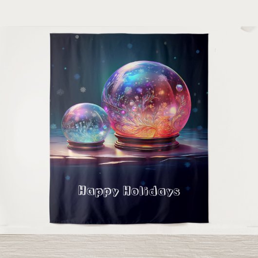 Tenture Crystal Snowballs Holiday Backdrop (Devant)