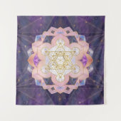 Tenture Cube de Metatron dans le lotus de Gemstone (Devant)