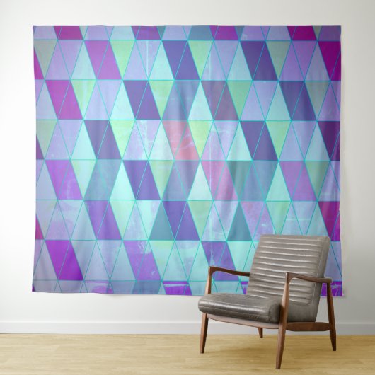 Tenture Cubes en triangles Motif géométrique (En situation (horizontale))