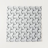 Tenture Cubes isinaux Noir Blanc Motif (Devant (Horizontal))