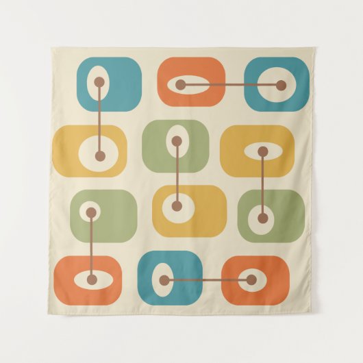 Tenture Cubes Squishishi Modernes Du Milieu Du Siècle (Devant (Horizontal))