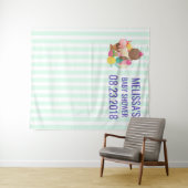 Tenture Cuillères de glace avec paillettes Baby Shower (En situation (horizontale))