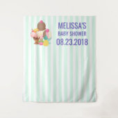 Tenture Cuillères de glace avec paillettes Baby Shower (Devant)