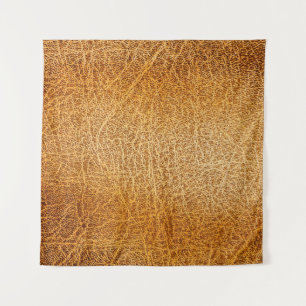 Tenture Cuir Brown : fermeture texturée détaillée