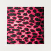 Tenture Cuir léopard : Texture rouge-noir. (Devant (Horizontal))