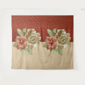 Tenture Cuir rouge et daim Texture Art (Devant (Horizontal))