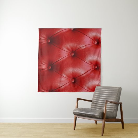 Tenture Cuir rouge : Motif d'élévation. (En situation (horizontale))