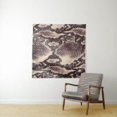 Tenture Cuir serpent : texture brune transparente (En situation (horizontale))