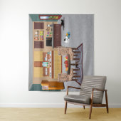 Tenture Cuisine Félinifique (En situation)