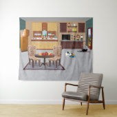 Tenture Cuisine Félinifique (En situation (horizontale))