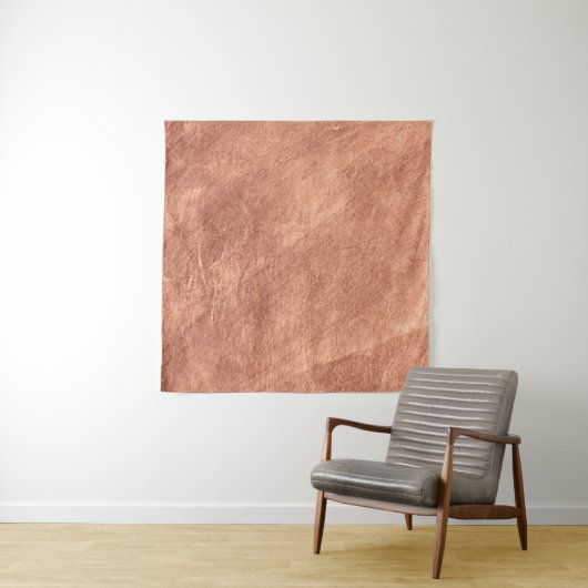 Tenture Cuivre brossé, texture métallique. (En situation (horizontale))