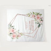 Tenture Cuivre Géométrique Peach Rose Floral (Devant (Horizontal))