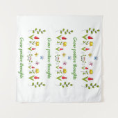 Tenture Cultiver des pensées positives fleurs (Devant (Horizontal))