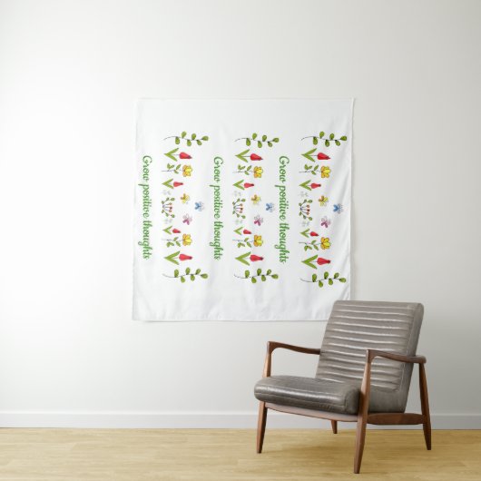 Tenture Cultiver des pensées positives fleurs (En situation (horizontale))