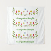 Tenture Cultiver des pensées positives fleurs (Devant)